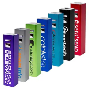 Batterie externe portable 2600mah, logo personnalisé, prix bas, pour téléphone intelligent