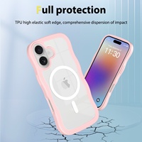 Étui de protection magnétique sans fil à cadre ondulé pour iPhone 15 16 16e 17 17e 18 Pro Air Plus Pro Max