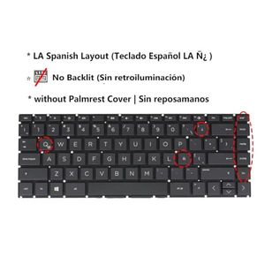 Tastiera per Laptop OEM ODM LA Spagnola per Serie 14cf 14df 14dk 14ma 14ser - Product Image 2