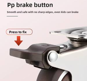 Mobilya 1/1.5/<span class=keywords><strong>2</strong></span>/<span class=keywords><strong>3</strong></span> Döner/Sabit Frenli Dayanıklı Sessiz Tekerlekler 1.5" Dişli Çubuk İnşaat İçin Sağlam Tekerlek - Product Image 6