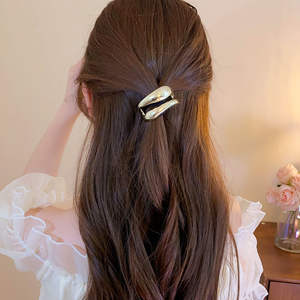 <span class=keywords><strong>Bandeau</strong></span> en métal asymétrique pour fille à la mode nouveau Style haute élasticité Durable cheveux cravate élastique queue de cheval corde à cheveux - Product Image 3