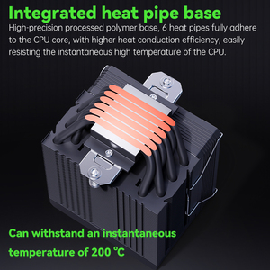 Ventilador de refrigeración para juegos SNOWMAN Ultra-Quiet CPU Heat Pipe Cooler para PC Intel y AMD Overclocked Compatible con carcasa de ordenador y radiador - Product Image 5