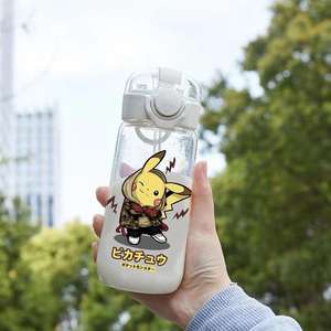 <span class=keywords><strong>Tasse</strong></span> à eau Pikachues <span class=keywords><strong>Tasse</strong></span> à eau en plastique portable d'extérieur avec paille - Product Image 3