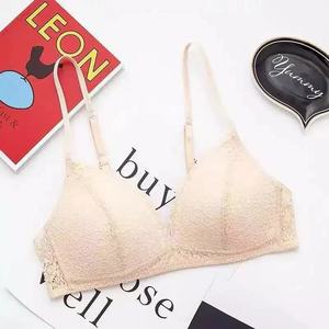 French-style thin-cup triangle bra, wire-free women's bra, breathable lace-trimmed push-up bra - Product Image 5