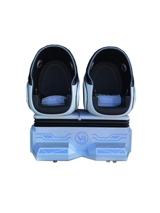 Panyu nhà máy đôi chỗ ngồi màu xanh 9D VR rạp chiếu phim trứng ghế trò chơi mô phỏng thực tế ảo VR eggtheme công viên giải trí thiết bị VR - Product Image 6