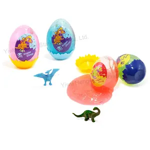 流行恐龙蛋造型4色软果冻闪光银河魅力水晶泥嘈杂腻子彩色吹泡泡粘液带玩具