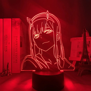 Décoration de chambre à coucher et de salle de jeux, lampe de nuit LED décorative Darling in the Franxx, panneau d'affichage en acrylique, changement de couleur, cadeau créatif - Product Image 3