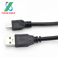 Kabel pengisi daya USB 2.0, 1M 2M 3 M USB a ke Mini Transfer Data kamera Laptop ponsel 3 Meter