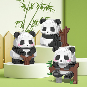 MOC serie creativa tesoro nacional Panda bloques de construcción modelo Animal DIY montaje micropartículas ladrillos niños regalo Juguetes - Product Image 2