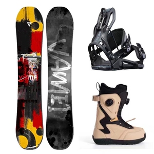 Nouveau design de <span class=keywords><strong>snowboard</strong></span> en bois avec cale <span class=keywords><strong>rocker</strong></span> et camber hybride, vente en gros, avec fixations - Product Image 2