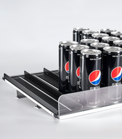 Étagère à rouleaux en plastique à alimentation automatique et à glissement automatique pour porte de réfrigérateur, refroidisseur à marche-pied, présentoirs, étagères à rouleaux