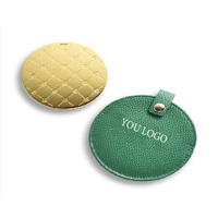 Miroir de poche personnalisé en métal doré miniature, double face, pliable, option de personnalisation, alliage de zinc, moulage sous pression personnalisé