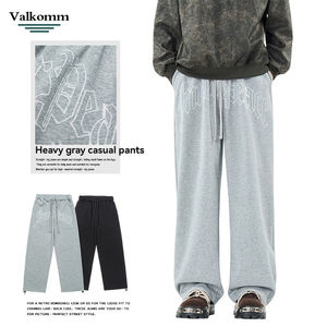 Pantalones Deportivos Rectos de Cintura Media para Hombre, Diseño Personalizado con Logotipo en la Cintura, Pantalones Holgados para Entrenamiento de Baloncesto, Estilo Urbano de Invierno - Product Image 3