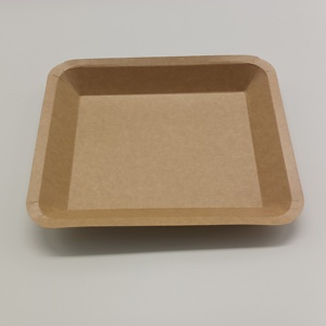 กล่องกระดาษคราฟท์สำหรับบรรจุภัณฑ์ซูชิแบบกำหนดเอง ถาด/จานกระดาษทรงสี่เหลี่ยมสำหรับใส่ผลไม้ มีความแข็งแรงสูง - Product Image 6