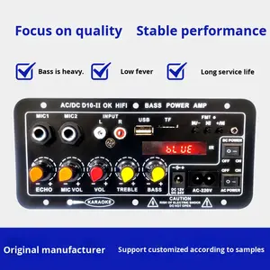 Système de karaoké domestique, amplificateur de subwoofer audio pour <span class=keywords><strong>voiture</strong></span>, <span class=keywords><strong>Bluetooth</strong></span> 5.0, écran D10-II - Product Image 2