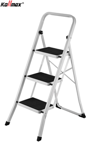 Échelle domestique en acier, échelle pliante en forme de A avec main courante, capacité de charge de 150 kg pour une utilisation en cuisine en intérieur - Product Image 2