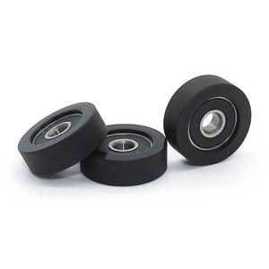 Roulettes de porte et de fenêtre plates 625RS fournies par le fabricant, 5*22*7mm, roulements pour salle de douche, revêtement en caoutchouc plastique, rouleaux en acier - Product Image 4