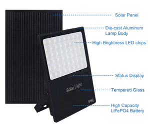 <span class=keywords><strong>Projecteur</strong></span> solaire <span class=keywords><strong>LED</strong></span> en aluminium moulé sous pression IP66 300W/500W/1000W à <span class=keywords><strong>haut</strong></span> lumen pour <span class=keywords><strong>extérieur</strong></span>, jardin, cour, mur, stade sportif - Product Image 6