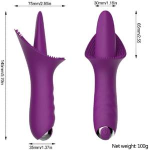 Giocattolo del sesso femminile vibratore lingua che lecca il giocattolo del sesso di stimolazione del clitoride del punto G per il sesso della ragazza delle donne - Product Image 6