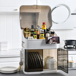 Escurridor de platos de cocina de gran capacidad, estante de secado, utensilio de 2 niveles, soporte para <span class=keywords><strong>armario</strong></span>, escurridor de secado - Product Image 3