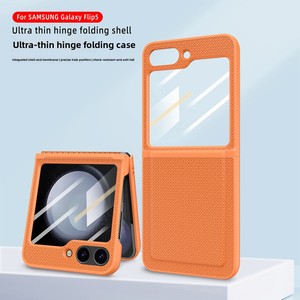 เคสโทรศัพท์แบบพับได้ Samsung Z Flip 5 ลายสี่เหลี่ยม ดีไซน์มินิมอล ป้องกันการตกกระแทก สำหรับการจัดหาสินค้าข้ามพรมแดน - Product Image 2