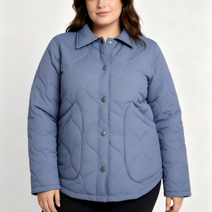 Veste matelassée vintage pour <span class=keywords><strong>femme</strong></span>, légère, boutonnée, style workwear, avec poches, pour l'automne et l'hiver - Product Image 1