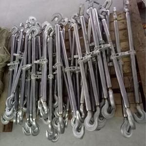 Tendeur de câble à double crochet en acier de 1T, 2T, 3T, 5T, 8T, 10T, 5 tonnes, vis à cliquet rotative en fer, vis à haute résistance à la traction, vis à enfiler - Product Image 2