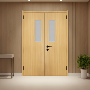 Double Fire <strong>Door</strong> with Vision Panels - Enhanced Safety and Clear View Fireproof <strong>Door</strong> for Hospital Commercial Use Emergency Exit - Product Image 4