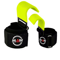 Supports de poignet en néoprène rouge en forme de U Momentum Athletics Wear avec fermeture auto-agrippante réglable pour l'entraînement musculaire