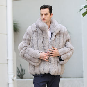 Manteau de fourrure de renard véritable style classique de base pour hommes manteau de fourrure de renard véritable chaud pour l'hiver personnalisé manteau pour hommes - Product Image 2