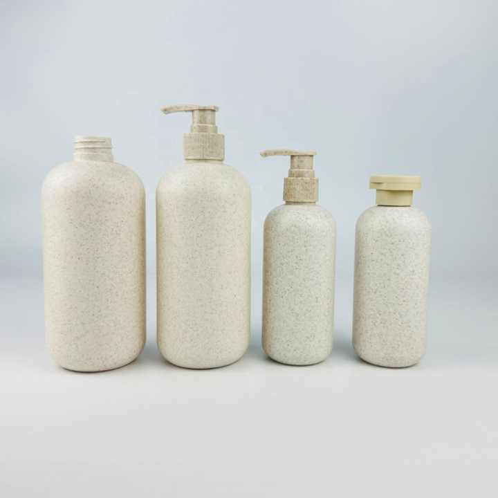 Eco-Friendly 500ml Wheat Straw Containers for Cosmetics Custom Logo ...
