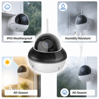Caméra de sécurité PTZ sans fil WiFi avec projecteur infrarouge, vision nocturne couleur, détection de mouvement, étanche IP66 pour maison et ferme