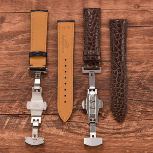 JUELONG correa de reloj de cuero de cocodrilo genuino 18mm 19mm 20mm 21mm 22mm 24mm correa de reloj de cuero en relieve de cocodrilo - Product Image 6