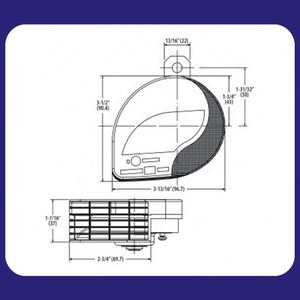 MUSUHA แตรรถ RTS เสียงดัง,แตรเสียงเบสสำหรับรถยนต์12V ใช้ได้กับรถทุกรุ่นแตรไฟฟ้ากันน้ำได้118dB เสียงแตรคู่ MU-1202P-2 HO-12 - Product Image 4