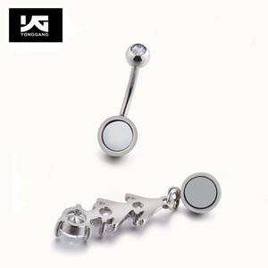 <span class=keywords><strong>Piercing</strong></span> all'<span class=keywords><strong>Ombelico</strong></span> Magnetico con Gemma CZ al Miglior Prezzo - Product Image 2