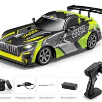 Voiture de course RC 4x4 SJY-S924/S923 1:16 avec lumières LED, 4 canaux, télécommande 20m, pneus en plastique, câble USB et piles incluses