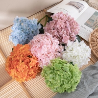 SENMASINE Hydrangea artificielle en soie au toucher réel, grande tête de 19 cm, 50 cm de hauteur, moelleuse, violet, bleu, rose, décoration moderne pour la maison et les cérémonies de remise de diplômes