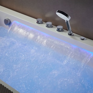 Bain à remous <span class=keywords><strong>portable</strong></span> autoportant pour intérieur, jacuzzi pour adultes avec fonction de massage pour appartement et salle de bain - Product Image 4
