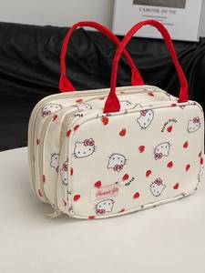 Bolsa <span class=keywords><strong>de</strong></span> Almacenamiento <span class=keywords><strong>de</strong></span> Cosméticos Portátil <span class=keywords><strong>de</strong></span> Viaje, con Doble Asa, Cierre <span class=keywords><strong>de</strong></span> Cremallera con Diseño <span class=keywords><strong>de</strong></span> Lazo <span class=keywords><strong>de</strong></span> Dibujos Animados, Material <span class=keywords><strong>de</strong></span> <span class=keywords><strong>Toalla</strong></span>, con Compartimentos, Colgante - Product Image 5