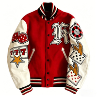 Vestes de baseball varsity pour hommes personnalisées OEM ODM, chaudes pour l'hiver, style bomber, logo brodé personnalisé, style lycée
