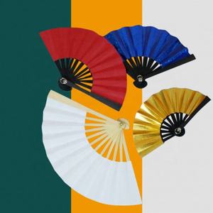 Mini Portable de haute qualité chinois fait à la main impression personnalisée enfants mignon ventilateur à main en bambou - Product Image 3