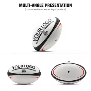 كرة رجبي مخصصة بجودة عالية للمباريات، مخيطة آليًا، كرة رسمية للمباريات، مقاس 4 ومقاس 5، كرة قدم وكرة رجبي من البولي فينيل كلورايد والبولي يوريثين - Product Image 4