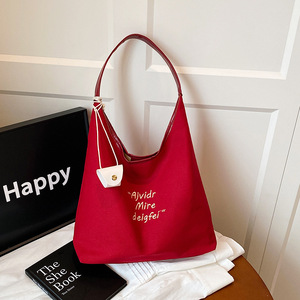 <b>Large</b> capacity <b>canvas</b> <b>bag</b> for women, new 2025 style, casual shoulder <b>bag</b>, underarm <b>bag</b>, versatile tote <b>bag</b> - Product Image 1