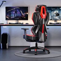 Chaise de jeu de course professionnelle avec repose-jambes inclinable, vérin à gaz à 4 positions, design moderne en cuir et métal - Haute qualité
