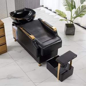 Sillón de Barbería Profesional de Diseño Moderno y Lujoso con Lavabo para Salón de Belleza - Product Image 2