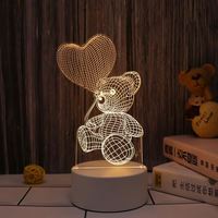 Vriendin Boyfriend Cadeau 3d Nachtlamp Usb Acryllampen Romantisch Liefdescadeau Cadeau Valentijnsdag Cadeau