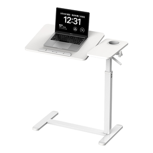 Mesa portátil ligera con ruedas ocultas para ordenador portátil, oficina en casa, carrito de ordenador inclinable, escritorio de pie móvil ajustable en altura - Product Image 2