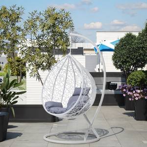 Chaise balançoire suspendue moderne en acrylique pour l'extérieur Chaise balançoire transparente en osier pour patio en bambou et rotin <span class=keywords><strong>Coussin</strong></span> intérieur de 8 à 10cm bon marché - Product Image 5