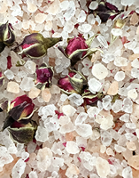 Sel de Bain Aromathérapie Rose Camomille Lavande Himalayenne Relaxant Corps et Pieds Marque Privée Bio Minéral