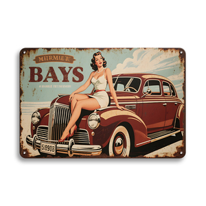 Bán Buôn Cổ Điển Tem Trang Trí Nội Thất Tường Thanh Thủ Công Mỹ Nghệ Cũ In Ấn Retro Ký <span class=keywords><strong>Vip</strong></span> Phòng Chờ Cổ Điển Kim Loại Áp phích Logo Tin Xe Tấm - Product Image 4